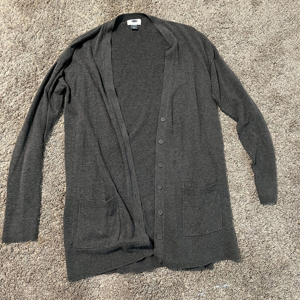 Old Navy Women's Button-down Cardigan - Charcoal gray / M